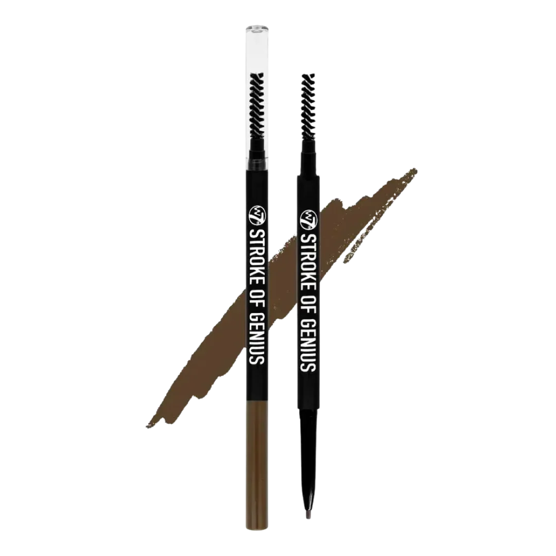 W7 STROKE OF GENIUS MICROBLADE EYEBROW PENCIL - DARK BROWN